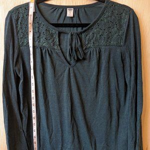 Forest green long sleeve shirt